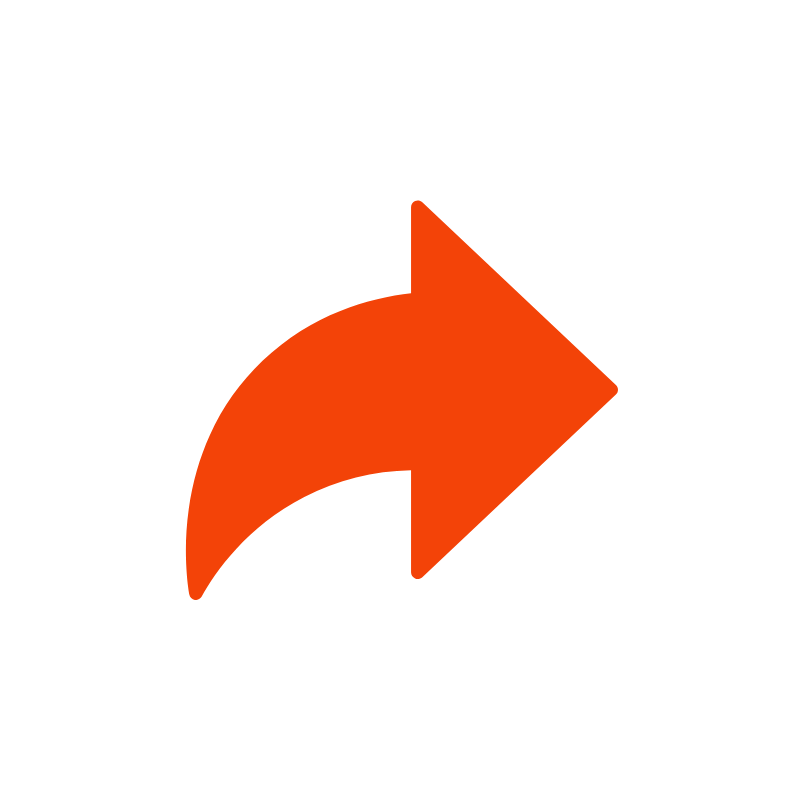 這張圖片展示了一個橙色的分享箭頭圖標，象徵著文件分享的便捷性。用戶可以輕鬆分享大文件，無需依賴外部雲存儲服務，提升工作和生活的效率。